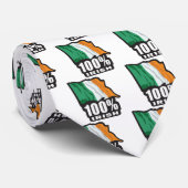 Cravate 100% Irlandais/Drapeau de l'Irlande (Roulé)
