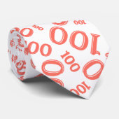 Cravate 100e anniversaire Random Number Motif Coral (Roulé)