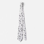 Cravate 100e anniversaire Random Number Motif noir/blanc (Devant)