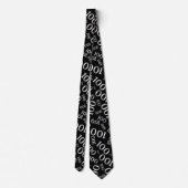 Cravate 100e anniversaire Random Number Motif noir/blanc (Dos)