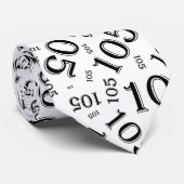 Cravate 105e anniversaire Random Number Motif noir/blanc (Roulé)