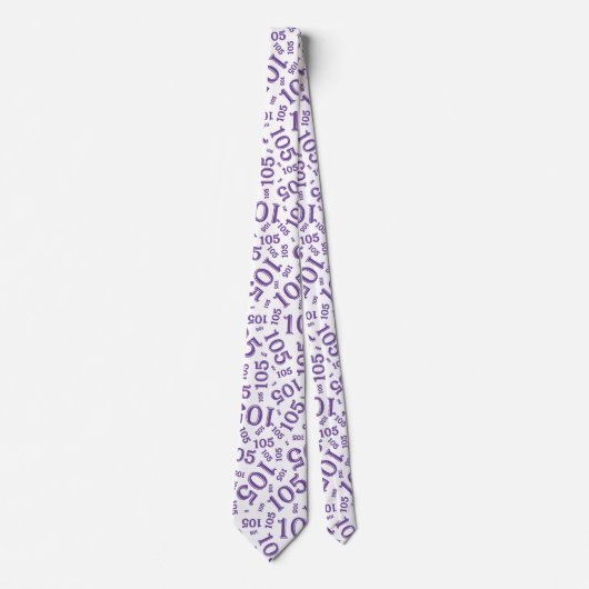 Cravate 105e anniversaire Random Number Motif pourpre (Devant)
