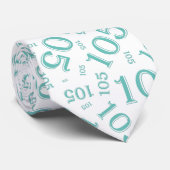 Cravate 105e anniversaire Random Number Motif Turquoise (Roulé)