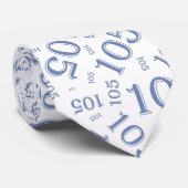 Cravate 105e anniversaire Random Numéro Motif Bleu (Roulé)