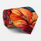 Cravate #10 Motif floral (Roulé)