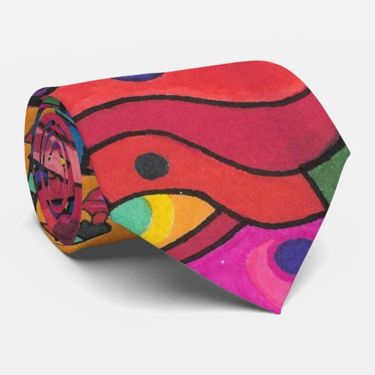 Cravate 133 visages de changement (Roulé)