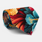 Cravate #15 Motif floral (Roulé)