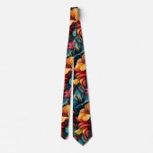 Cravate #15 Motif floral (Dos)