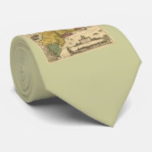 Cravate 1685 Map - New Belgium, The New World, New England (Roulé)