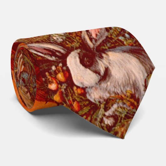 Cravate 16 lapins (Roulé)