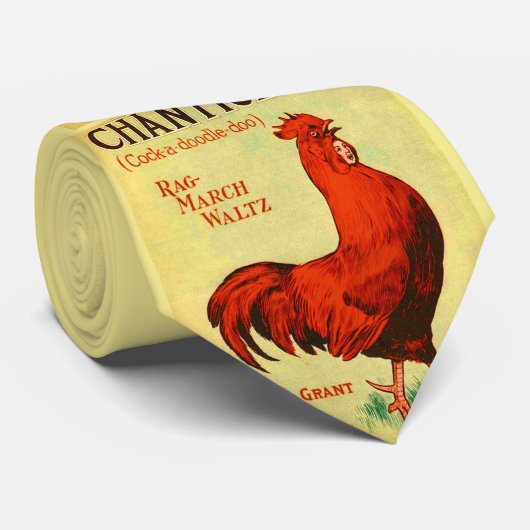 Cravate 1910 partition musicale de Chanticleer (Roulé)