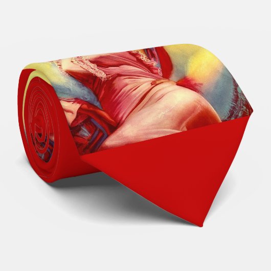 Cravate 1930s hottie print (Roulé)