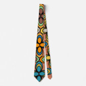 Cravate 1970s oval Flowers (Devant)