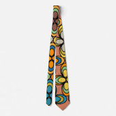 Cravate 1970s oval Flowers (Dos)
