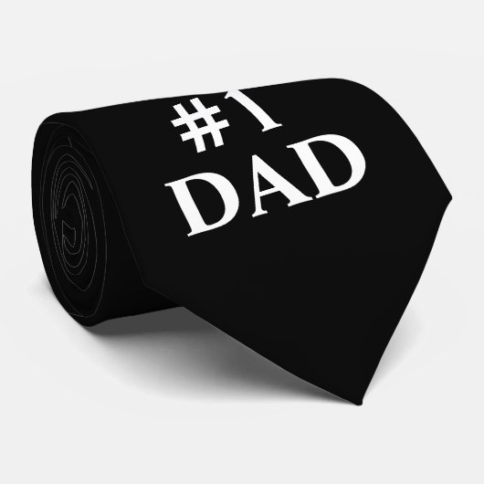 Cravate 1 Papa Blanc noir moderne (Roulé)