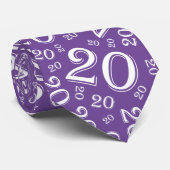 Cravate 20e anniversaire Random Number Motif pourpre (Roulé)