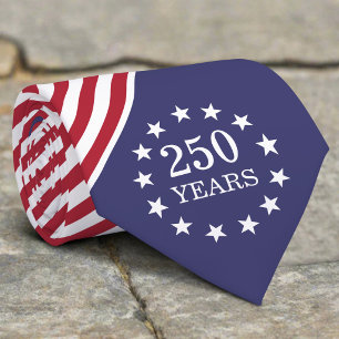 Cravate 250e anniversaire d'Amérique Patriotique USA Indép