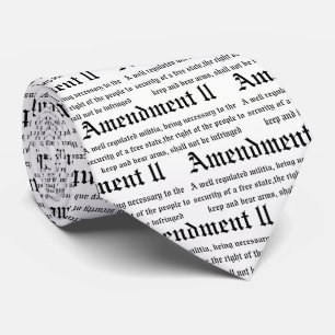 Cravate 2e amendement Texte Necktie