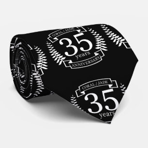 Cravate 35e ANNIVERSAIRE Mariage JADE / CORAL
