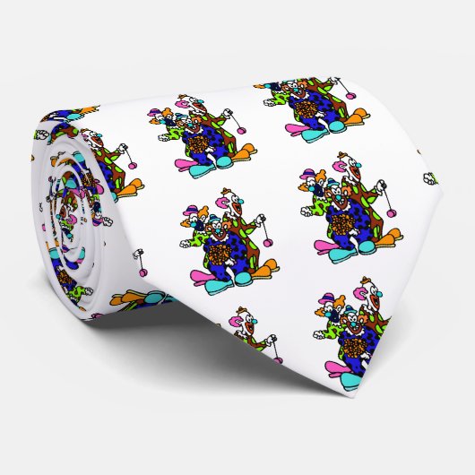 Cravate 3 clowns (Roulé)