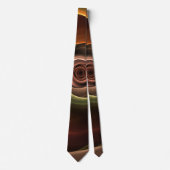 Cravate 3D Spirale Abstraite couleurs chaudes Art fractal  (Devant)