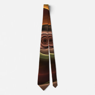 Cravate 3D Spirale Abstraite couleurs chaudes Art fractal 