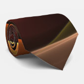 Cravate 3D Spirale Abstraite couleurs chaudes Art fractal  (Roulé)