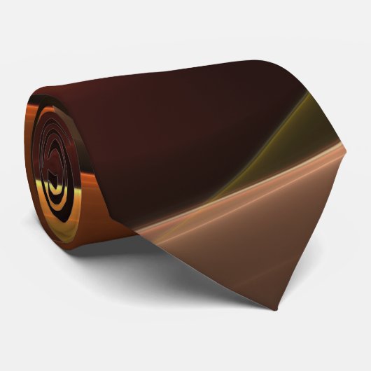 Cravate 3D Spirale Abstraite couleurs chaudes Art fractal (Roulé)