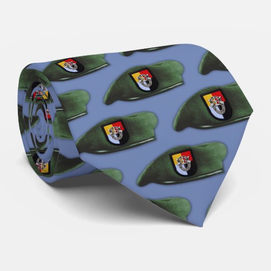 Cravate 3e groupe des forces spéciales Green berets vétéra (Roulé)
