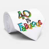 Cravate 40 est Fabuleux T-shirts et cadeaux d'anniversaire (Roulé)