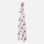 Cravate 40e anniversaire du mariage Ruby coeur rouge et bl (Dos)
