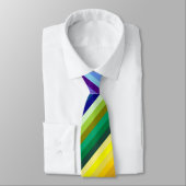Cravate 42 bandes arc-en-ciel (Attaché)
