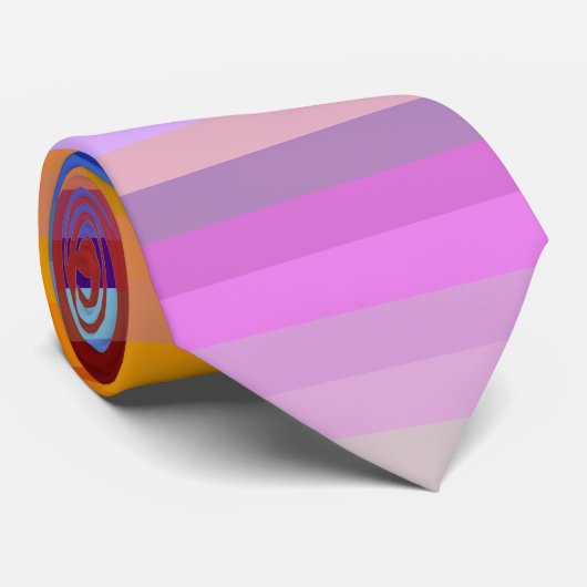 Cravate 42 bandes arc-en-ciel (Roulé)