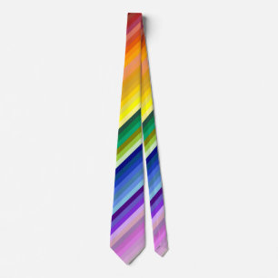 Cravate 42 bandes arc-en-ciel