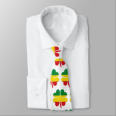 Cravate 4 Clocher de feuille en rasta rouge jaune vert (Attaché)