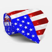 Cravate 4 juillet Fête - Drapeau américain (Roulé)