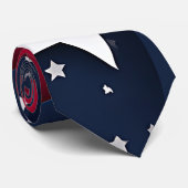 Cravate 4 juillet rouge et bleu (Roulé)