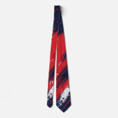 Cravate 4 juillet rouge et bleu (Dos)