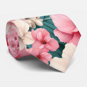 Cravate #4 Motif floral (Roulé)