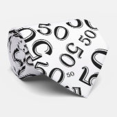 Cravate 50e anniversaire Random Number Motif Noir (Roulé)