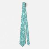 Cravate 50e anniversaire Random Number Motif Turquoise (Devant)