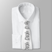 Cravate 50e Mariage d'or Roses (Attaché)