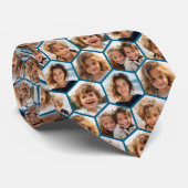 Cravate 5 Photo Collage Honeycomb Motif BE Patient (Roulé)