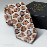 Cravate 5 Photo Collage Honeycomb Motif BE Patient<br><div class="desc">Sois Patient sur celui-ci. Il faudra peut-être un peu de temps pour charger vos photos ! 5 Collage photo dans une mise en page qui comprend un motif de nid d'abeille fait avec toutes les photos. Ajoutez vos photos préférées à ce modèle amusant. Vous pouvez utiliser des photos carrés ou...</div>