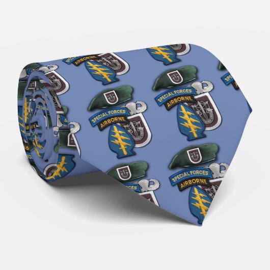Cravate 5e groupe des forces spéciales Green Berets SFG SF (Roulé)