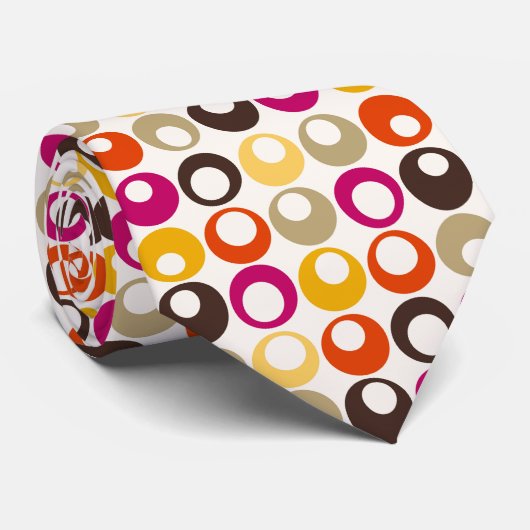 Cravate 60s 70s Boho Hippy Retro Tie (Roulé)