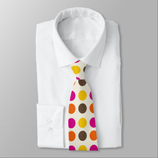 Cravate 60s 70s Boho Polka Dot Hippy Retro Tie
