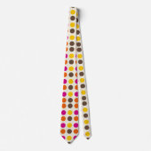 Cravate 60s 70s Boho Polka Dot Hippy Retro Tie (Devant)