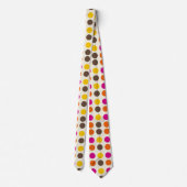 Cravate 60s 70s Boho Polka Dot Hippy Retro Tie (Dos)