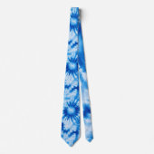 Cravate 60s Hippie Blue Tie Dye Retro Necktie (Devant)